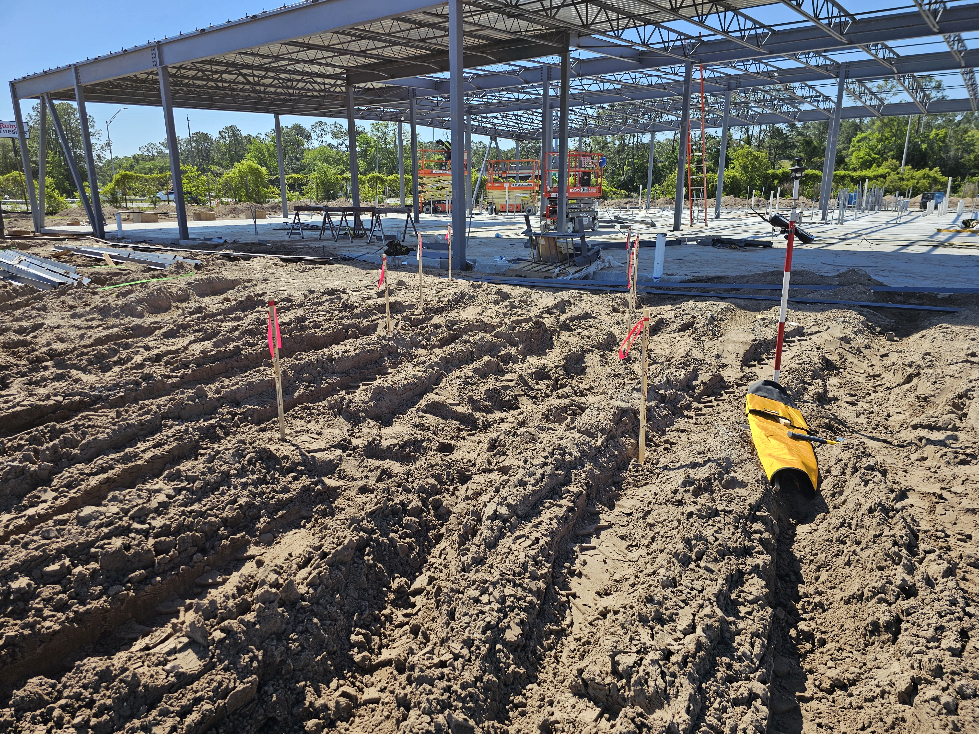 Construction layout staking example